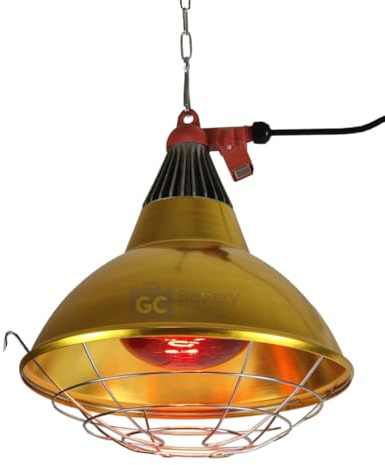 Doblit Infrared Heat Lamp Reflector & 250W Heat Bulb | High/Low Switch | Puppy Whelping, Chicks, Incubator, Lambs, Piglets