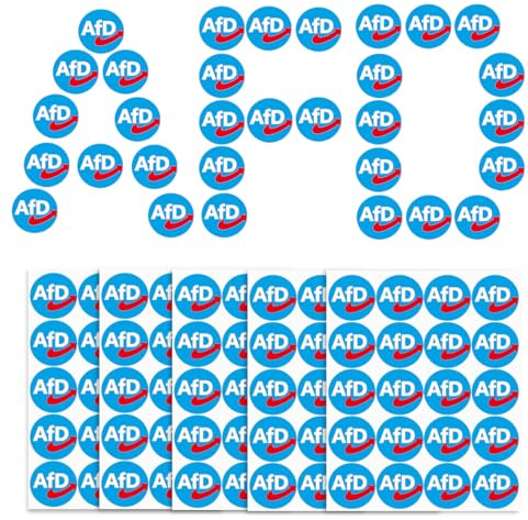 ARHZ 100 pezzo Adesivi Personalizzati - Lettere Adesive - Adesivi Per Auto - Logo AFD Rotondo Da 4,5 Cm Per Auto, Finestre, Moto, Laptop Adesivi Politici Afd
