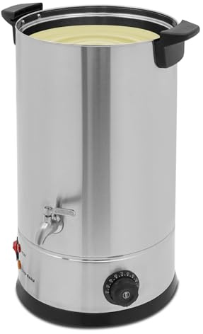 Chauffe-cire, appareil de fusion de cire, 15 l, acier inoxydable 304 1800 W, double paroi anti-feu sec, 86-230, cire pour salon et maison, robinet de distribution