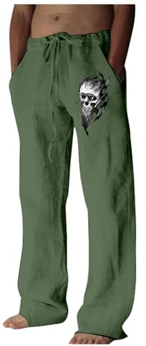 Pantalon Homme Pantalon Lin Homme Lin Été Africain Ample Blanc De Travail Ete Jogging Grande Taille Baggy Elastique Chino Sarouel Musulman avec Élastique À La Randonnée Coton Longueur 36 Plus Size en