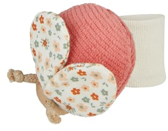 Sterntaler Armrassel Marienkäfer, Baby-Spielzeug für Hände, elastisches Bündchen, leicht anzuziehen, Rassel zum Spielen und Greifen, 7×7×3,5 cm, silber
