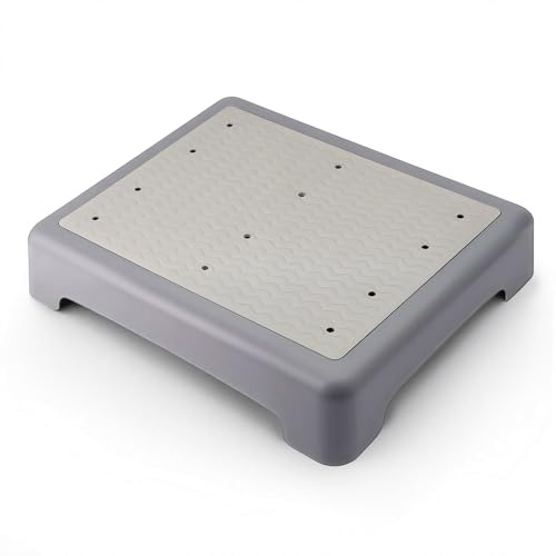 rutschfeste Halbstufen 8,5 cm Trittstufe Indoor & Outdoor Tritthocker, Fussbank Kunststoff, Rutschhemmender Trittfläche bis 220kg, für Senioren, Kinder, Badewanne, Dusche, Auto