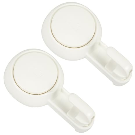 HOOTNEE Ganci a Ventosa senza Foratura in Pvc, Set da 2, Ganci Multiuso per Bagno, Cucina e Superfici Lisce, Rimovibili e Riutilizzabili, per Appendere Asciugamani, Utensili e Accessori