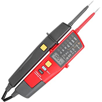 Fafeicy Testeur de continuité de Tension UT18C, Mesure de Plage Automatique, Testeur RCD avec écran LCD, pour électriciens, Utilisation AC DC jusqu'à 690 V