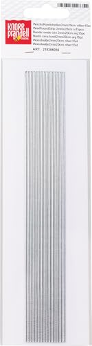 KnorrPrandell 8306036 Wachsstreifen, 2 mm / 20 cm, silber