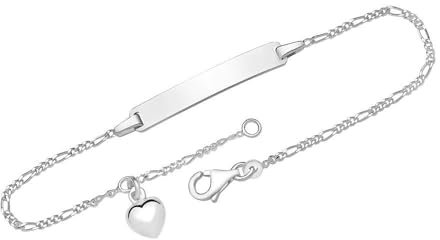 Unique Armband 925 Silber Herzanhänger Gravur ID1012