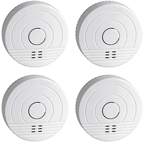 SEBSON 4x Rilevatore di fumo GS536GC, Batteria da 5 anni, DIN EN 14604 certificata, Rivelatori di fumo fotoelettrici