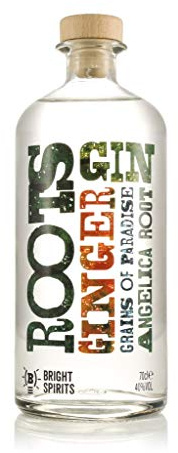 Bright Spirits Roots Gin | Spiced Ginger & Botanical Flavoured Gin | Distilled with Real Roots & Botanicals | 100% Natural Flavour | Award-Winning Craft | Small Batch Distilled | 40% ABV | 70cl