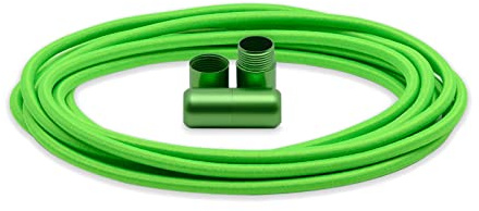 BETTER THREE elastische Schnürsenkel für alle Schuhe universal rund mit Aluminium Verschluss kein Binden notwendig! Auch für Kinderschuhe geeignet - 100 cm lang 3 mm