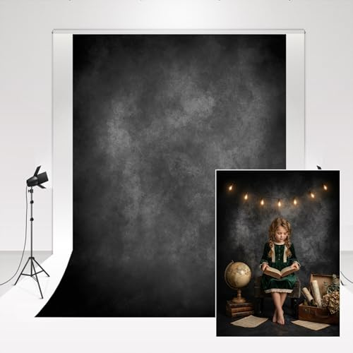 Kate Hintergrund 2x3m Farbverlauf Schwarz Grau Studio Foto Hintergrund Dunstiger Nebel Kunst Fotografie Hintergrund Hintergrund Magazin Werbung Shooting Photo Booth YouTube Video Hintergrund