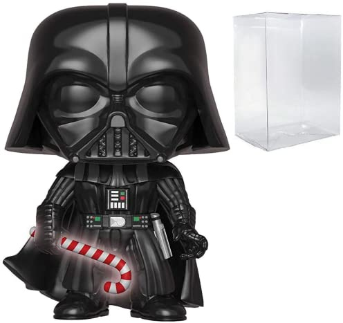 Funko Star Wars: Holiday, Darth Vader mit Candy Cane Glow-in-The-Dark Chase Pop! Vinylfigur (im Paket mit kompatibler Pop-Box-Schutzhülle) (Mehrfarbig, 3,75 Zoll)