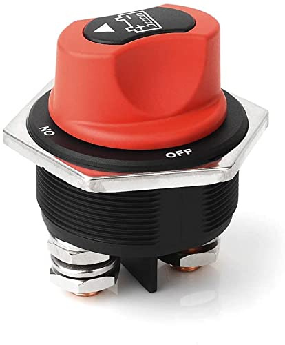 Schwarz Messing Batterie Isolator ON-Off 2P SPST Auto Mini Batterieschalter Kill Switches Auto Race Rally Switches für Motorräder Autos Boote (300A)