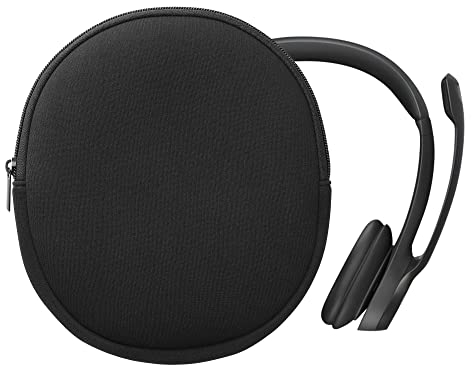 kwmobile Housse Compatible avec H390 étui - Housse de Protection Souple en néoprène pour Casque Audio 21,5 x 16 cm - Noir
