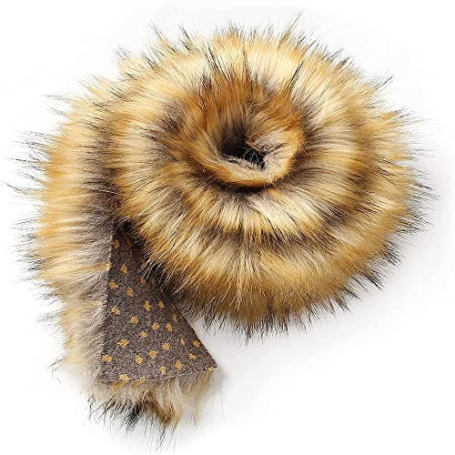 LUMoony Kunstfell Künstliches Fell 7CM*1M Kunstfell Bordüre Stoff Rolle für Dekor Dekoband Plüsch Trim Stoffrolle Kunstpelz Für Kostüme,Handwerk,Kaputzen
