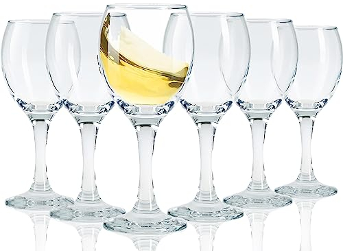 Limoncello - Vasos de chupito con tallo, copas de vino de Oporto de 85.0 g (juego de 6) (6, 4.5 onzas)