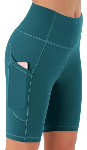 JOYSPELS Women's High Waisted Cycling Shorts with Pockets | Non-See Through, 4-Way Stretch, Activewear, Workout Shorts for Gym, Running, Yoga & Sports, Soft, Supportive, Squat Proof