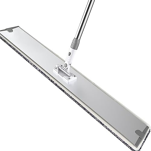 90cm breit Flachwischer，Robuster Boden-Wischer zur Reinigung für Böden & Wände，Wischmop Bodenreiniger Bodenwischer Set Bezug Mikrofaser Mopp mit Teleskopstiel für alle Böden