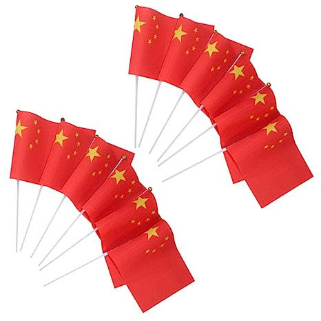 Operitacx 1 Jeu Petit drapeau rouge chinois petit drapeau chinois de Chine x mini- de Chine national s miniature bannière porte-