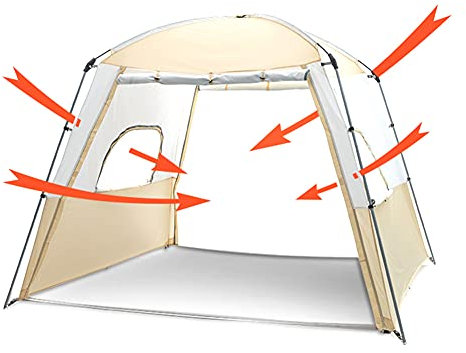 Kabinenzelt für 5–8 Personen, ultragroßes wasserdichtes Kuppelzelt mit Veranda, Camping-Kuppelzelt, UV-beständiges Sonnenschutz-Überdachung, Event