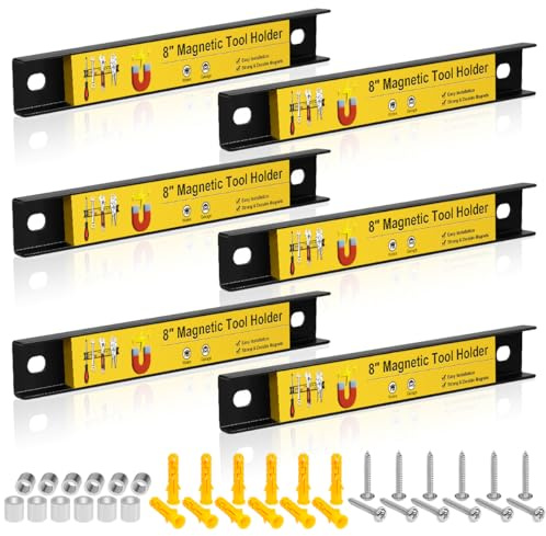 Magnetischer Werkzeughalter-Streifen, 20,3 cm, robust, Werkzeug-Magnetleiste, Wandhalterung, Schraubenschlüssel, Organizer, Schraubenzieher, magnetische Werkzeugablage, Aufbewahrungsstreifen für