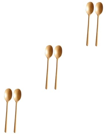 Alipis 6 Piezas Cuchara de madera cucharas soperas Cucharón para catering cuchara para servir cucharas de sal de baño juego de cubiertos cucharón de cocina cuchara sopera letras cucharada