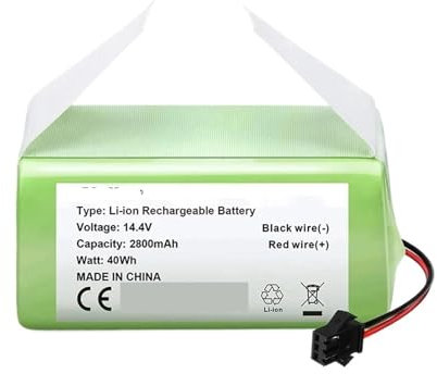 Batería de 14,4 V 6800 mAh. Compatible con Conga 990 1090, Compatible con Tesvor X500, Compatible con Ecovacs Deebot N79 N79S DN622, Compatible con batería de aspiradora Robot Eufy RoboVac 11 11S (Si