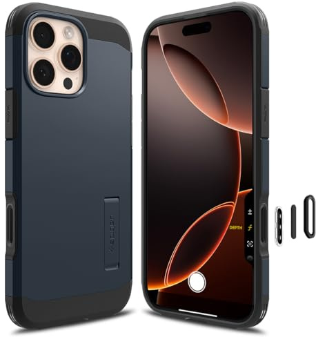 Spigen Tough Armor T (AI) MagFit Case for iPhone 16 Pro [Camera Control Button Covered] [MagSafe Compatible] [Military Grade Drop Protection] - Metal Slate