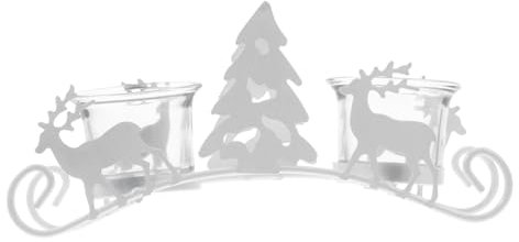 KONTONTY 1stück Festlicher Kerzenhalter Aus Dekorativer Kerzenständer Für Weihnachten Stilvolle Tischdeko Für Zuhause Büro Und Veranstaltungen Weiß