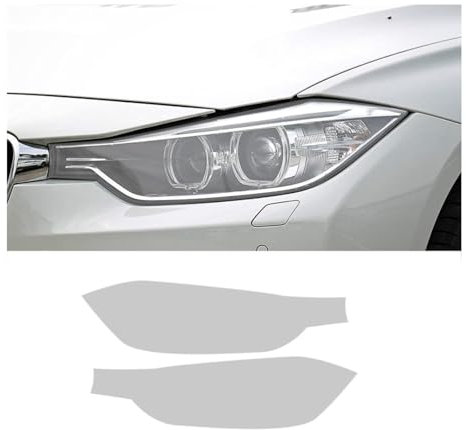NRAAUEPO Auto Licht Folie für B&MW 3er F30 F31 2013-2019 Auto Scheinwerfer Film Front Licht Transparent Geschwärzte Form Vinyl Schutz Aufkleber