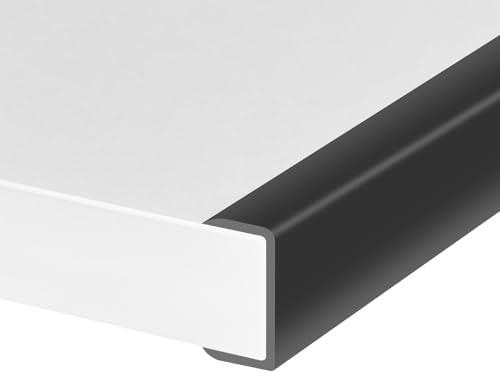 Borde de goma, protector autoadhesivo en forma de U para tableros de contrachapado, estantes y laterales de puertas de madera. Tamaño 35 mm, apto para 33-36 mm, longitud 3 m.