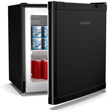 Klarstein Irene Mini congélateur, 31 L Réfrigérateur/Congélateur Compact - Température Réglable -24°C à 10°C, Économe en Énergie, Silencieux 38 dB, Design Tabletop Noir