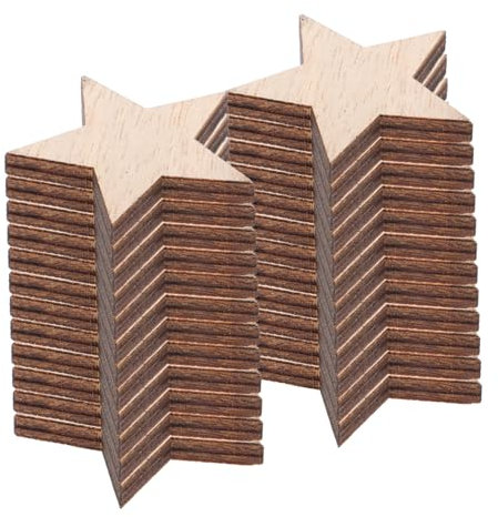 HAPINARY 25stücke Unfertige Holzsterne Ornamente Kleine Holzsterne Für Bastelprojekte Weihnachtsdekoration Mit Naturholzstruktur Für Kreative Bastelideen Und Festtagsverschönerungen