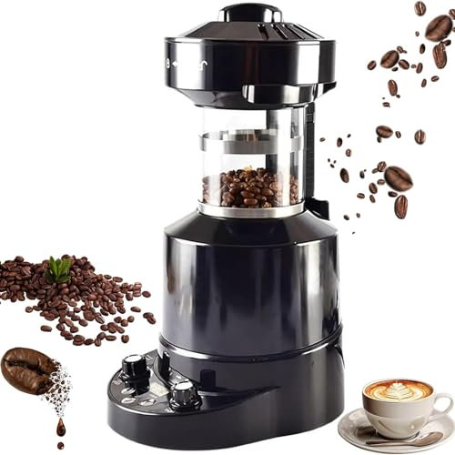 2100W Electric Coffee Bean Roaster, Automatic Air Coffee Roasting Machine, with Adjustable Time and Wind Speed, Cold/Hot Air Adjustment, Bean Coat Separation, for Cafe Shop Restaurant Home Office