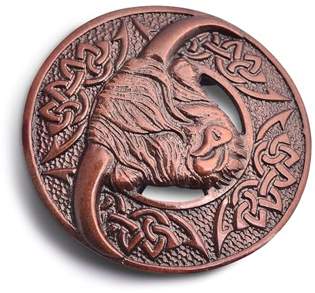 Kilt Emporium Broche en laiton pour kilt de vache écossaise 7,6 cm, Métal, Pas de gemme