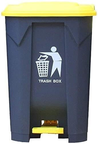 Poubelle d'extérieur Poubelles de Collecte des déchets hospitaliers Poubelle à pédale de Grande capacité Poubelle d'extérieur en Plastique pour hôtel/Rue (100 L)