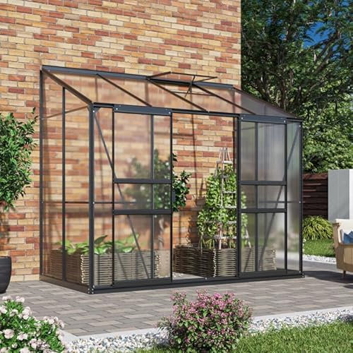 Gewächshaus Vitavia Ida 3300 Schwarz Polycarbonat 4 mm 132 x 257 H 222 cm