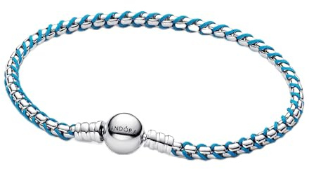PANDORA Blue Cord Snake Chain Bracelet 593816C01 Damenarmband