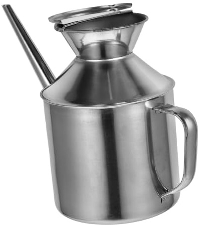 Ciieeo Stainless Steel Oil Dispenser Strainer 800ml Kitchen Container for Oil and Soy Sauce Multi-Function Grease Jug for Cooking and BBQ Convenient Kitchen Supply