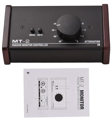 Passive Controller mit Aktiven Schaltkreisen, Präziser Dämpfungsanpassung und Schlüsselstummschaltfunktion – Ideal für Studioüberwachung und DJ Setup mit 2 XLR Eingängen, 3,5 mm Eingängen, 2 XLR Ausgä
