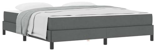 vidaXL Boxspringbett Dunkelgrau 180 x 200 cm Stoff