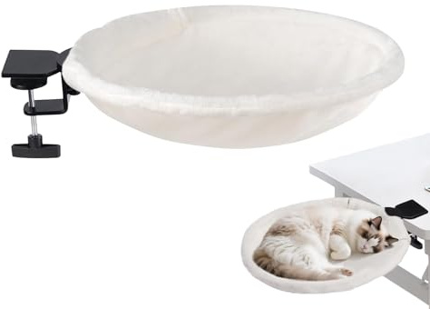 Gihioue Letto da scrivania per gatti, accogliente amaca per gatti, portata fino a 23 kg, lavabile, per posti letto, interni, posto di lavoro, balcone, davanzale, soggiorno