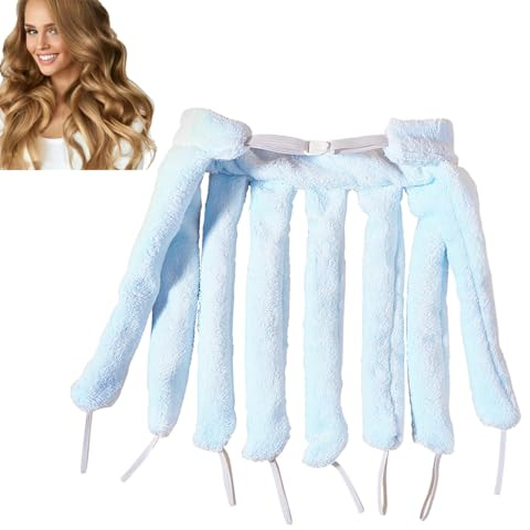 Bigoudis sans chaleur pieuvre, bigoudis de nuit sans chaleur - Bandeau de | tige bouclée de pieuvre pour , sans sur le sommeil, rouleaux à cheveux et ruban à friser et court Haa