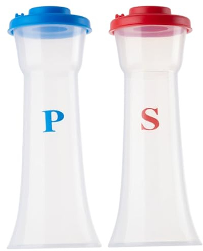 Saliera e pepiera in plastica con coperchio 2 pezzi saliera e pepiera trasparenti a prova di umidità per la cucina di casa, ristorante, campeggio