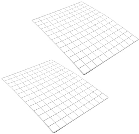 Artibetter 2 Piezas Panel de Rejilla Metálica para Pared Malla Alambre Blanca Grande Panel Decorativo Multifuncional para Colgar Cuadros y Fotos Guarderías y Supermercados