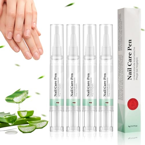 AUYAO 4 Pezzi Penna per Cura Unghie, con Olio per Cuticole, Nail Care Pen per Cuticole e Indurente, per Mani e Piedi, 5 g