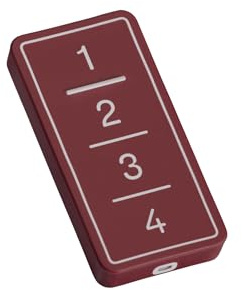 Telecomando Universale Facile: Copiatore Multifrequenza 433-868 MHz per Cancello e Garage, 4 Tasti Programmabili, Supporta Rolling Code e Codice Fisso, Design Robusto (PRO, Crimson Red)
