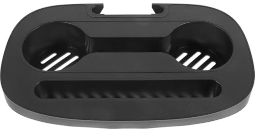 UKCOCO Portavasos de Sillón Negro de Plástico Multiuso, Bandeja Plegable Fácil de Transportar para Camping y Uso Diario, Accesorio Adecuado para Sillas Reclinables