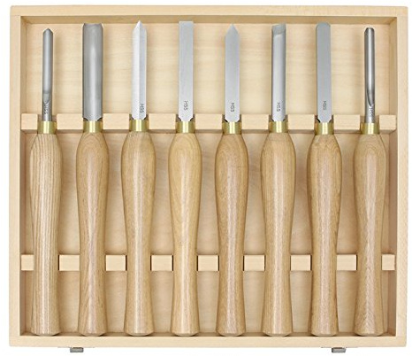 Hattori HSS Drechseleisen, Midi-Satz, 8-teilig