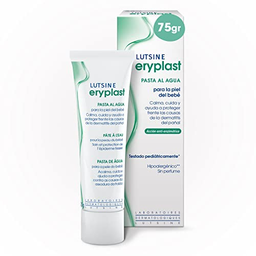 Eryplast Pasta al Agua 75 gr - Pomada Protectora, Crema de Pañal para Bebé – Calma, Cuida y Protege la Piel de tu Bebé de Dermatitis de Pañal – Hipoalergénico, Sin Perfume y Testado Pediátricamente