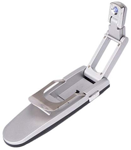 GOODS+GADGETS® LED Leselampe Clip – Buchlampe mit Klemme | Leselicht zum Klemmen ans Buch – flexibler Arm, energiesparende LED, kein Stören im Dunkeln